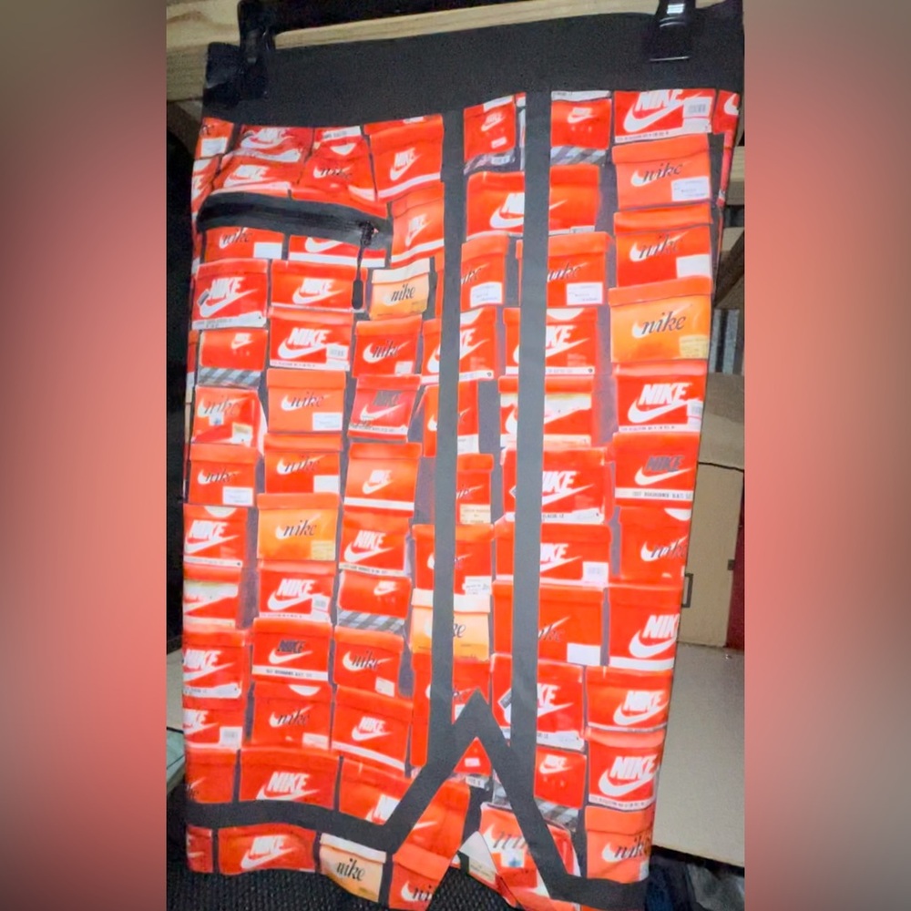 Nike Red-Orange Logo Print Seim trunk for Men